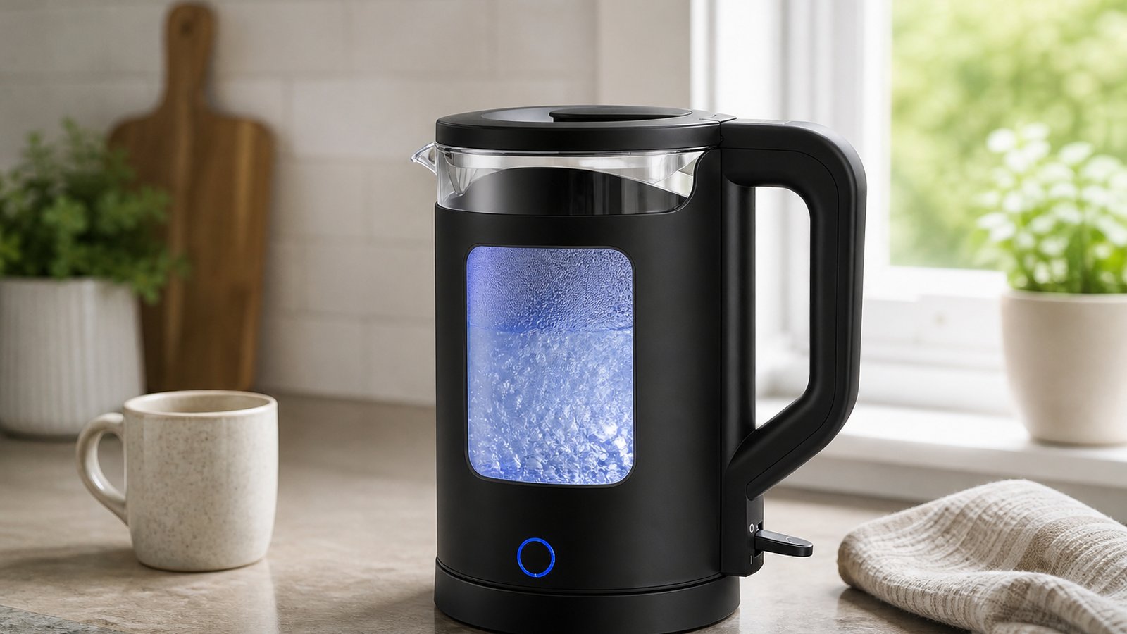 UK lifestyle photo for boil dry protection forgotten kettle