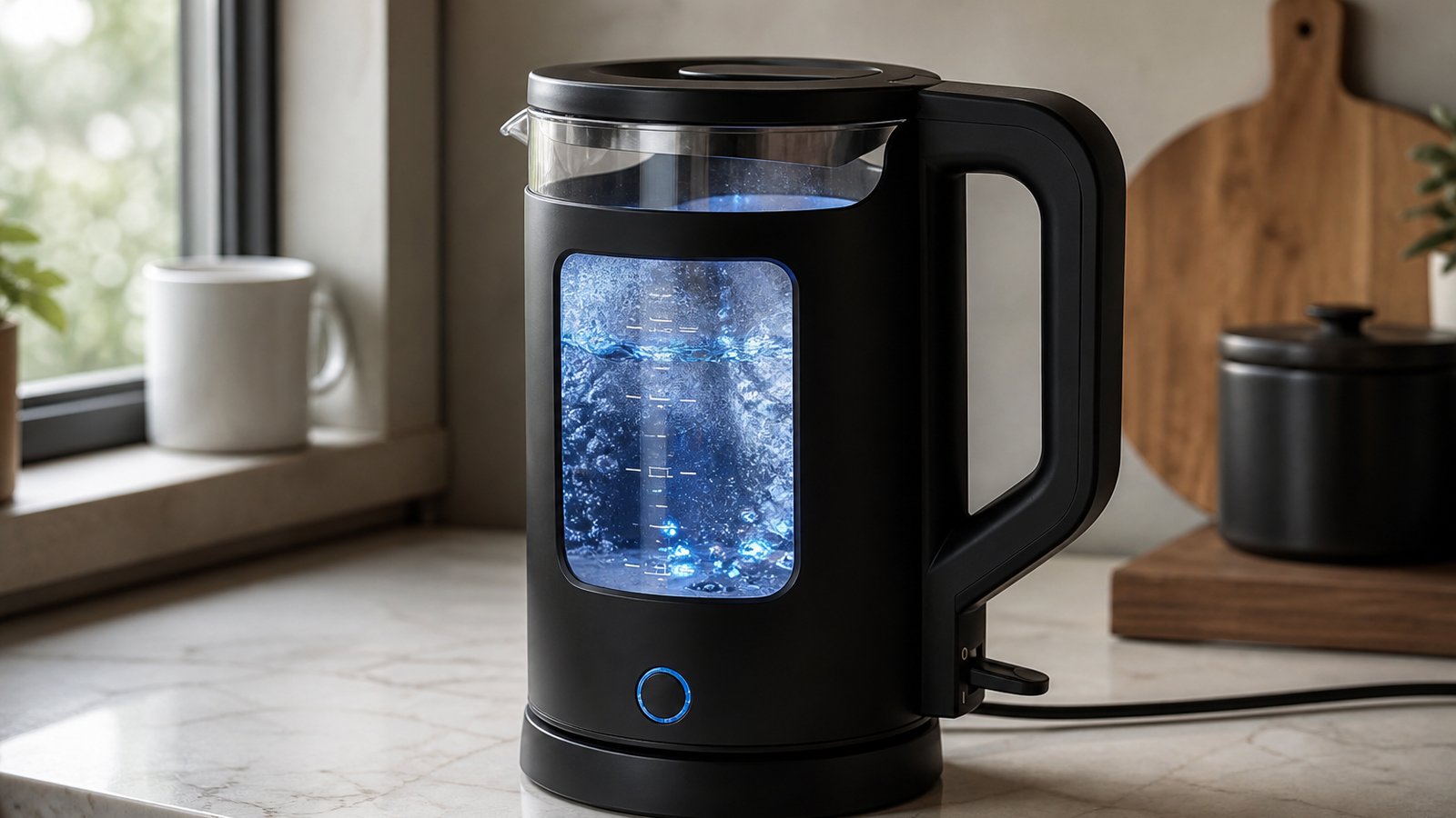 UK lifestyle photo for borosilicate kettle uk shopping guide